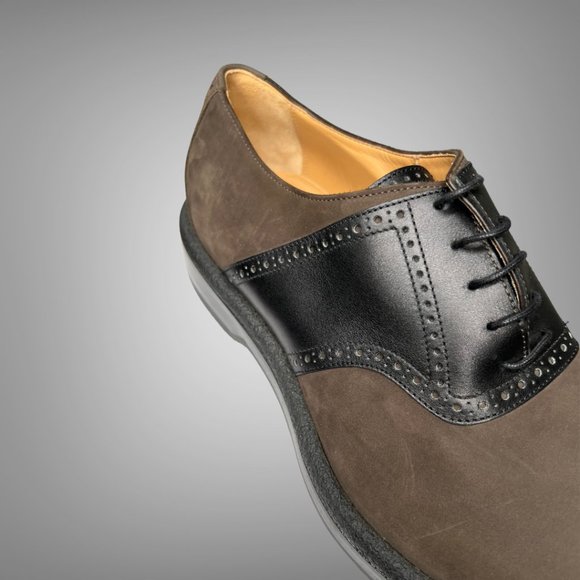 Hermes New Max Chocolate Nubuck And Veal Leather Derby Shoes EU Size 44 Box Bag main image 6